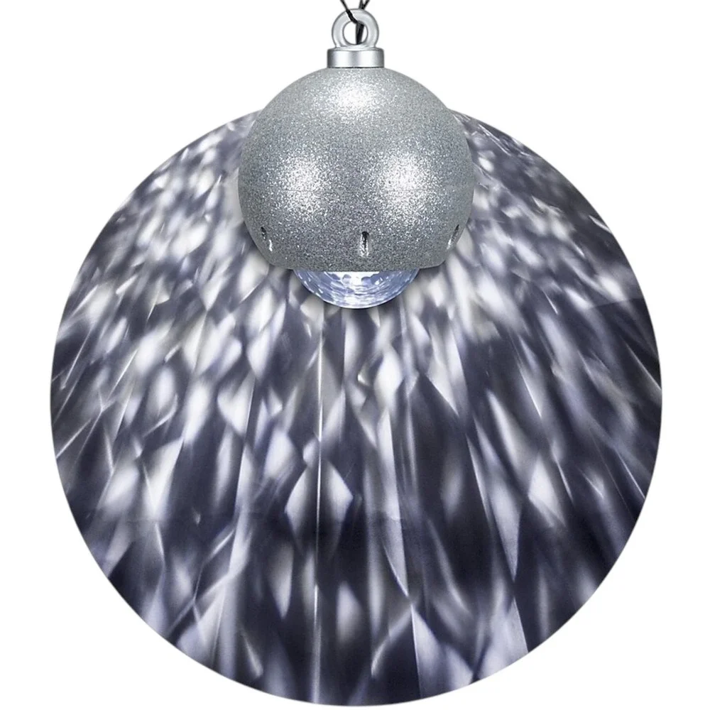 Gemmy Kaleidoscope LED Lightshow Hanging Projection Christmas Ornament White NEW